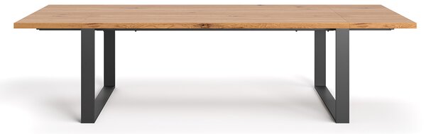 Stół industrialny Mova z dostawkami Buk 120x80 cm Jedna dostawka 50 cm