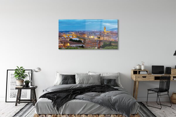 Obraz na szkle Włochy Zachód słońca panorama