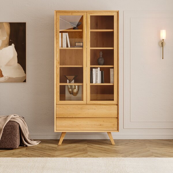 Witryna drewniana Quatro Buk 100 cm