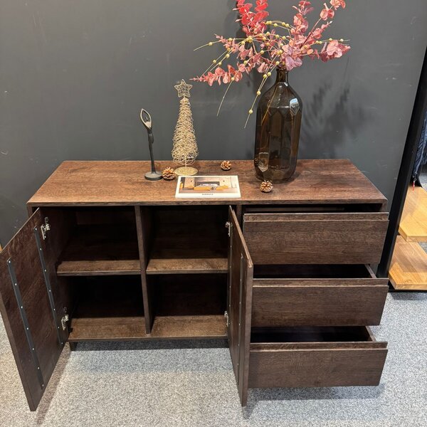 Komoda drewniana Gloire 140 cm, dąb, bejca Katalonia - Outlet Dąb 140 cm Lakier matowy Katalonia