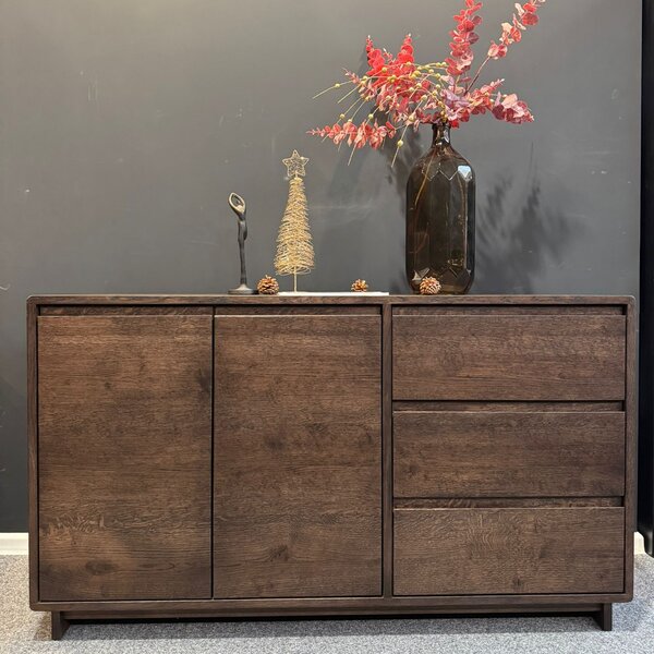 Komoda drewniana Gloire 140 cm, dąb, bejca Katalonia - Outlet Dąb 140 cm Lakier matowy Katalonia