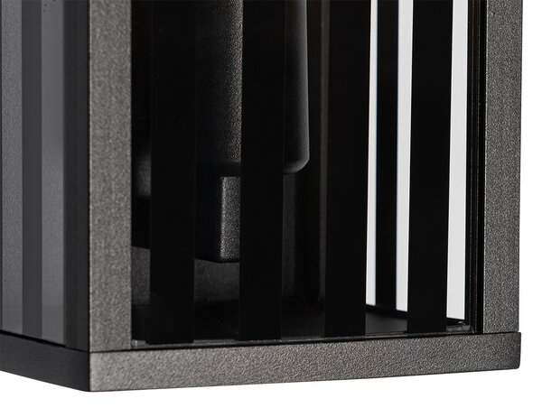 Nowoczesna lampa ścienna zewnętrzna czarna 26 cm IP44 - Dijon
