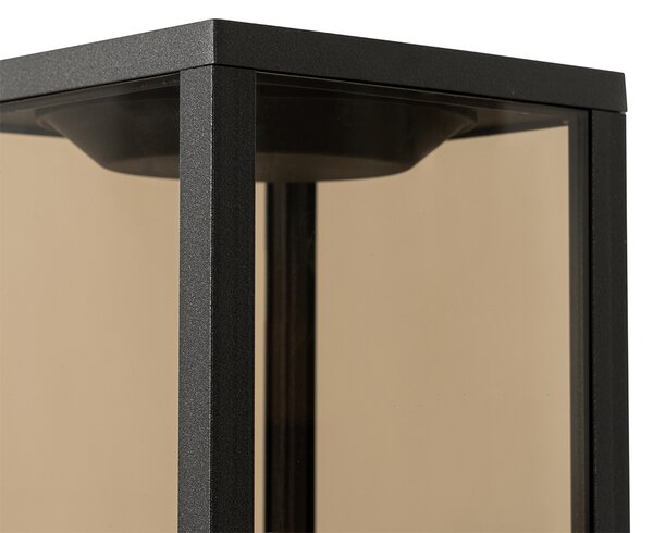 Stojąca lampa zewnętrzna czarna przydymiona 80 cm IP44 - Charlois