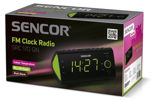 Sencor SRC 170 GN Radiobudzik, zielony