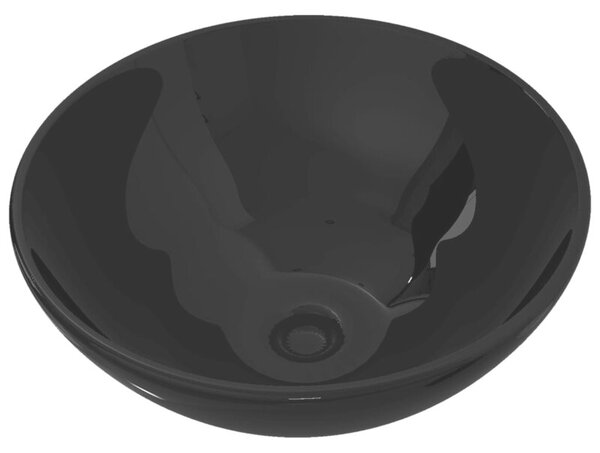 Umywalka łazienkowa, ceramiczna, czarna