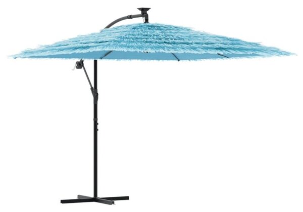 Parasol ogrodowy na stalowym słupku, niebieski, 269x269x235 cm