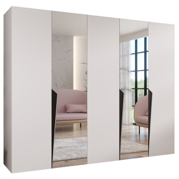 Szafa uchylna otwierana Piano 2 250 wys. 202 cm biaÅy + u. czarny