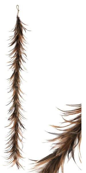 Girlanda z kogucich piór, ciemnobrązowy, 95 x 10 x 3 cm