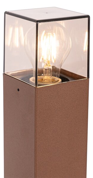 Lampa zewnętrzna 50 cm rdzawo-brązowa z kolcem do ziemi i przejściem kablowo-przewodowym - Denmark