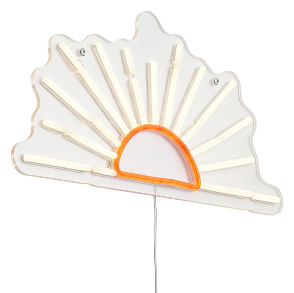 Neonowa lampa ścienna ciepła biel z pomarańczowym, w zestawie LED - Sunset
