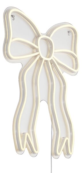Neonowa lampa ścienna ciepła biel z LED - Bow