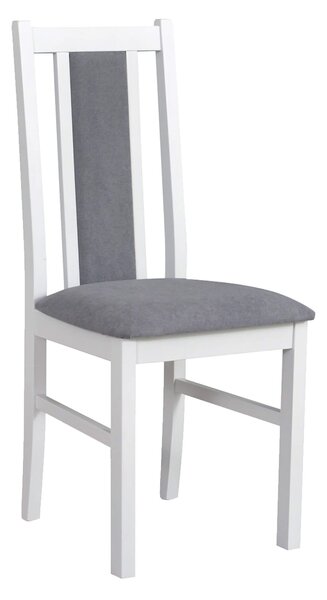 MebleMWM Krzesło drewniane BOS 14 | Biały | Tkanina 1B. SORO 90 | Szybka wysyłka