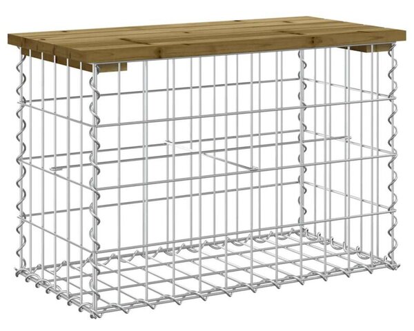 Ławka ogrodowa z gabionem, 63x31,5x42 cm, impregnowana sosna