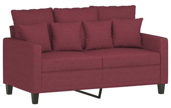 Sofa 2-osobowa, winna czerwieÅ, 120 cm, tapicerowana tkaninÄ