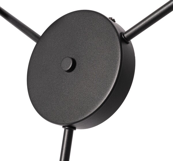 Lampa sufitowa czarna ze złotym wnętrzem 3-światłowa - Multidrum Oswietlenie wewnetrzne