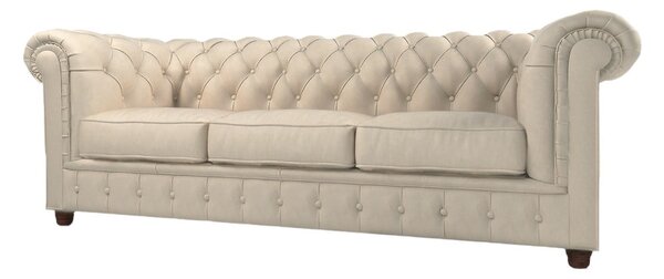 Kremowa aksamitna sofa 230 cm Cambridge – Ropez