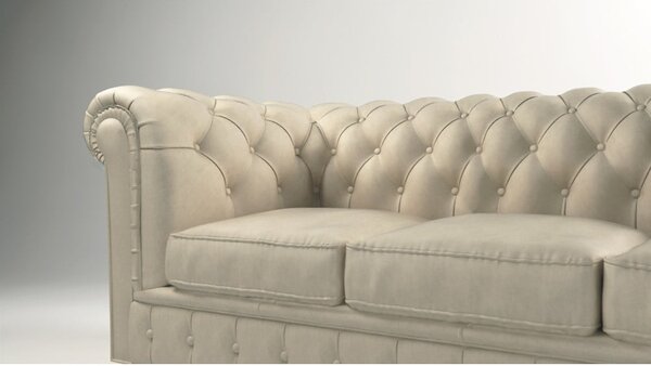 Kremowa aksamitna sofa 230 cm Cambridge – Ropez