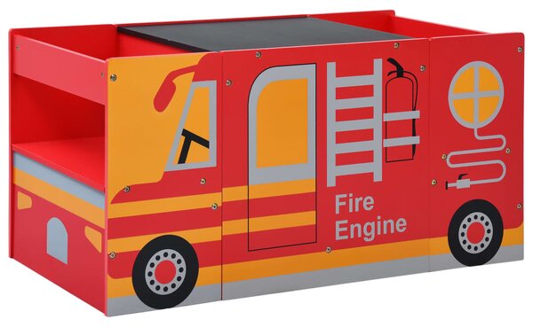 3-częściowy zestaw mebli dla dzieci, wóz strażacki, drewno