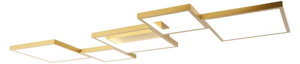 Plafondlamp goud incl. LED 3 staps dimbaar 5-lichts - Lejo Oswietlenie wewnetrzne