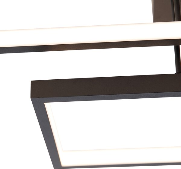 Lampa sufitowa czarna w komplecie z LED 3-stopniowy ściemniacz 4-światła - Lejo