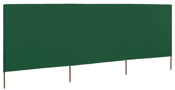 Parawan 3-skrzydłowy z tkaniny, 400 x 120 cm, zielony