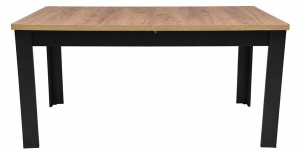 Stół rozkładany INSPIRO C-2, wymiary: 120–160 × 80 cm, blat: dąb kraft, nogi: czarne