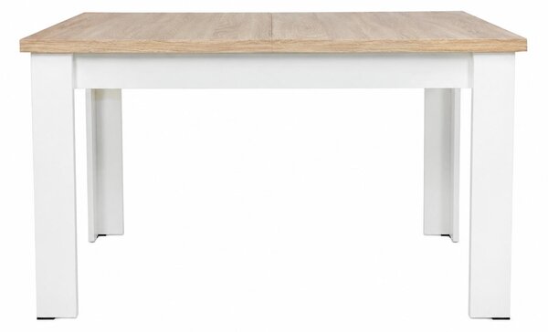 Stół rozkładany INSPIRO C-2, wymiary: 120–160 × 80 cm, blat w kolorze dąb Sonoma, nogi białe