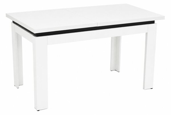 Stół rozkładany INSPIRO C-6, wymiary 120–160 × 80 cm, kolor biały/czarny