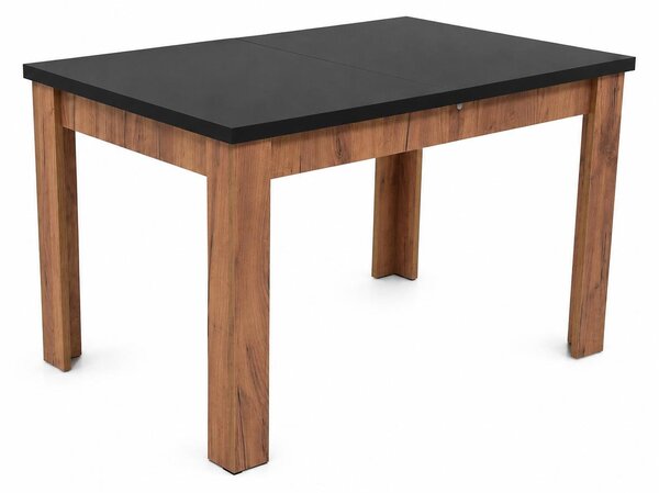 Stół rozkładany INSPIRO C-2, wymiary 120–160 × 80 cm, kolor: czarny, dąb, kraft