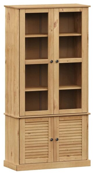 Witryna vigo, 85x35x170 cm, lite drewno sosnowe