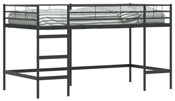 Łóżko piętrowe dla dzieci czarny 107 x 200 cm stal