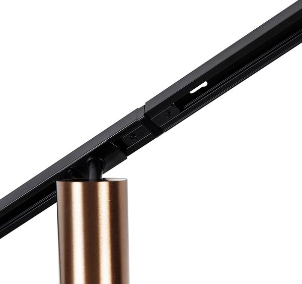 Nowoczesny system szynowy z 5 reflektorami, ciemny brąz, 1-fazowy GU10 70mm - Iconic Jeana Luxe