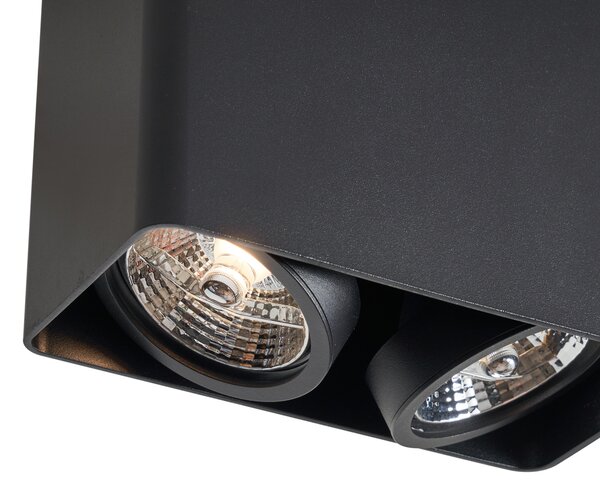 Designerski reflektor natynkowy czarny GU10 70 mm 2-punktowy obrotowy i uchylny - Vox