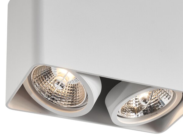 Designerski reflektor natynkowy biały GU10 70mm 2-punktowy obrotowy i uchylny - Vox