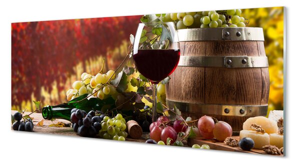 Obraz na szkle Jesień wino kieliszek