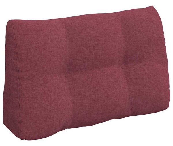 Ergonomiczna poduszka na plecy z aksamitnej tkaniny w kolorze czerwonego wina