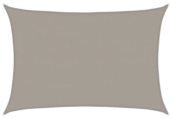Żagiel przeciwsłoneczny, 160 g/m², jasnoszary, 5x6 m, hdpe