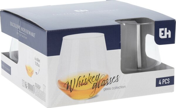 EH 4-częściowy zestaw szklanek do whisky, 450 ml