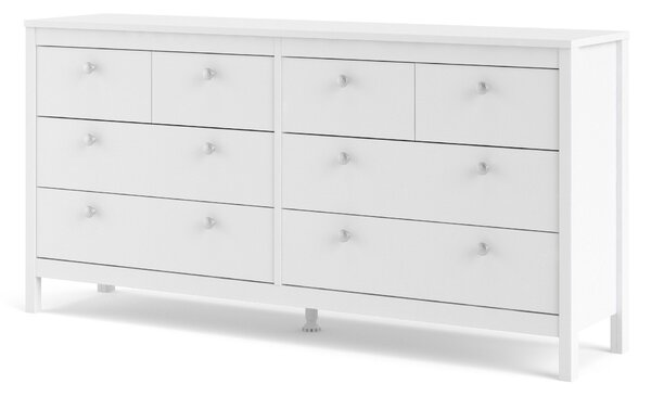 Elegancka komoda pokojowa z szufladami Madrid 4+4 biały mat