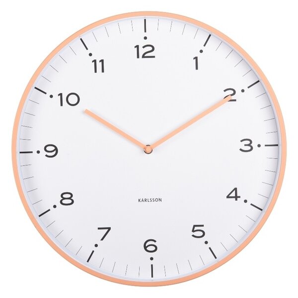 Karlsson 6011OR designerski zegar ściennypomarańczowy, średnica 40 cm