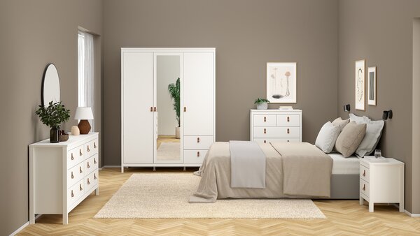 Elegancka komoda pokojowa z szufladami Madrid 4+4 biały mat