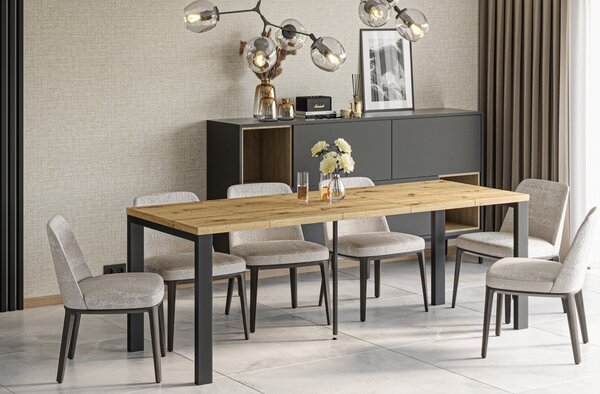 Industrialny stół do jadalni Garant dąb artisan
