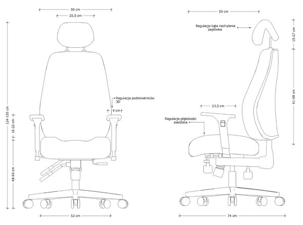Ergonomiczny fotel biurowy do pracy 24/7 Ultima, zgodny z normą BHP
