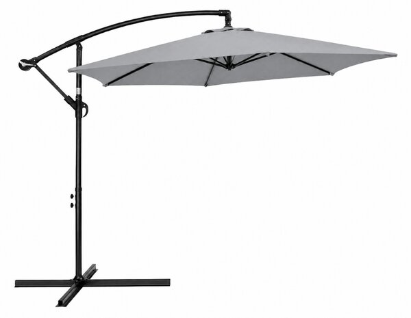 Parasol ogrodowy ELVARO regulowany, jasnoszary