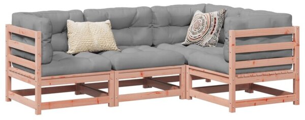 Zestaw Mebli Ogrodowych Komplet Wypoczynkowy 4-Częściowy Drewno Na Taras Balkon Ogród