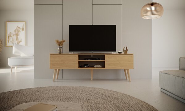 Skandynawska szafka pod telewizor Toronto 160 dąb artisan