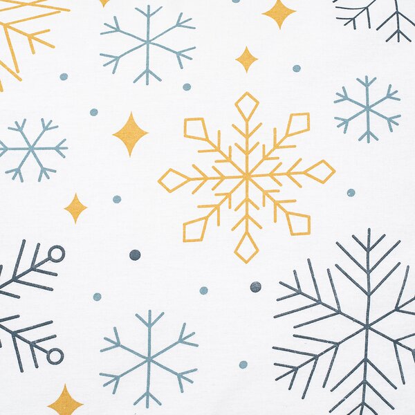 4Home Pościel flanelowa Frosty snowflakes, 140 x 220 cm, 70 x 90 cm