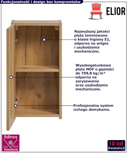 Górna szafka łazienkowa w kolorze dąb D2-E70