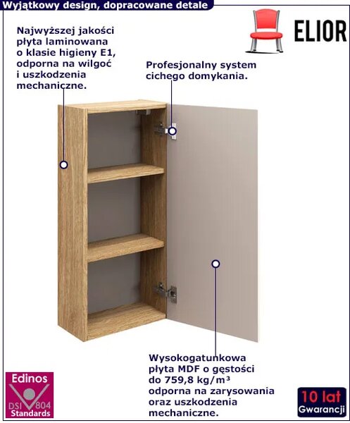 Beżowa wisząca szafka do łazienki N0-G91