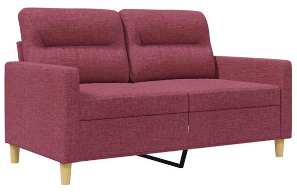 Sofa 2-osobowa, winna czerwieÅ, 120 cm, tapicerowana tkaninÄ